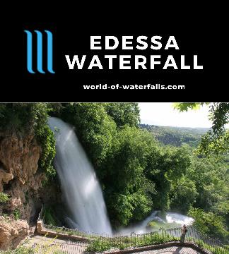 The Edessa Waterfalls are 70m waterfalls dropping side-by-side near the Northern Greece city of Edessa in the Macedonia Region near some ancient Greek ruins.
