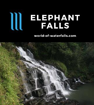 Elephant Falls is a three level waterfall we experienced by a walk that went in front of each step. It's located near city of Shillong in India's northeast.