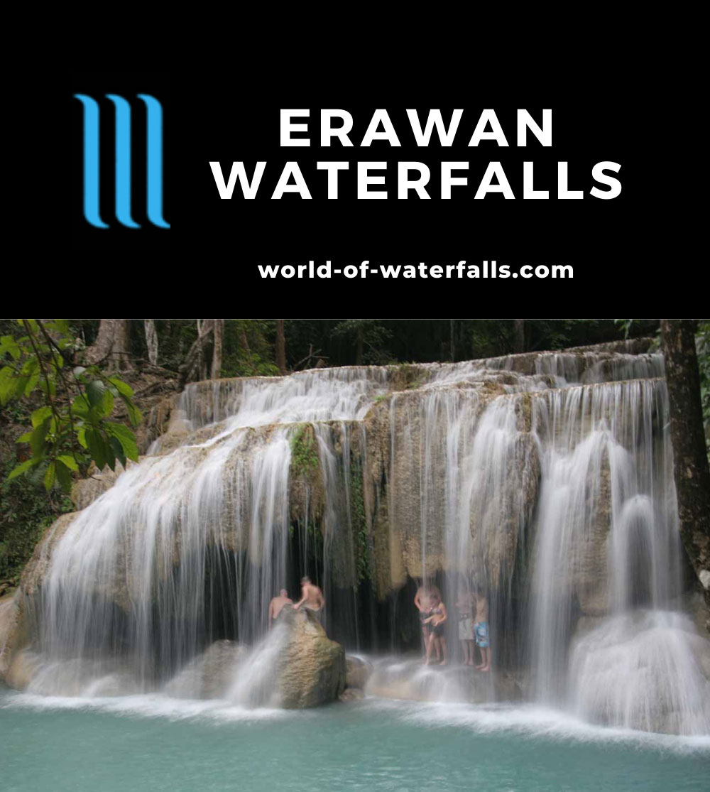 Erawan_Waterfalls_170_12252008 - People enjoying the backside of the second Erawan Waterfall