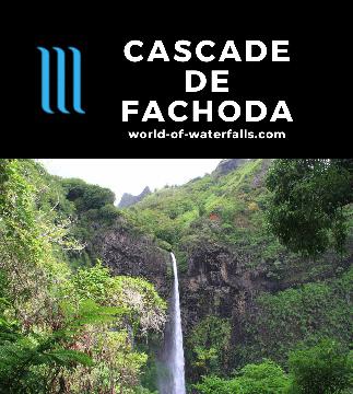 Cascade de Fachoda (or Fautaua Waterfall) is a 443ft waterfall on the Fautaua River Valley accessed by a minimum half-day valley and jungle hike near Papeete.