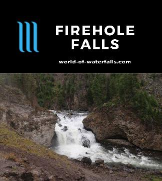 Firehole Falls and the Cascades of the Firehole are amongst a series of impressive waterfalls with geothermal warming on the Firehole River in Yellowstone.