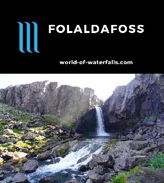 Folaldafoss was a quaint waterfall in a remote area of the Eastfjords upslope from Berufjörður along the infamous Axarvegur Road, which leads up to Öxi Pass
