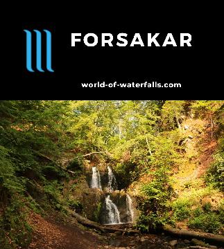 The Forsakar Waterfall is a 10-11m waterfall in the Forsakar Nature Reserve by a couple of walks from nearby Degeberga near the city of Kristianstad, Sweden.