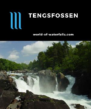 Tengsfossen is a river-type waterfall on the Bjerkreimselva in Rogaland County, Norway, that we stumbled upon accidentally while in search of Fotlandsfossen.