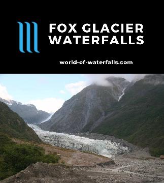 The Fox Glacier Waterfalls were the series of waterfalls that Julie and I encountered while hiking towards the terminus of the Fox Glacier in New Zealand.