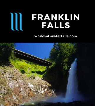 Franklin Falls is a gushing 70ft waterfall on the South Fork Snoqualmie River under the I-90 near Snoqualmie Pass within a short distance from Seattle.
