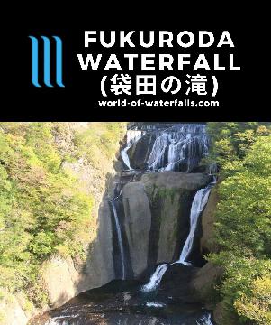 Fukuroda Waterfall (袋田の滝; Fukuroda Falls) is a 120m tall 73m wide grand year-round multi-level waterfall on the Takigawa River near Daigo, Ibaraki, Japan.