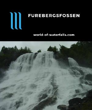 Furebergsfossen is a 108m waterfall that is a hard-to-photograph in-your-face waterfall spilling into the Maurangsfjord and fed by the Folgefonna Glacier.