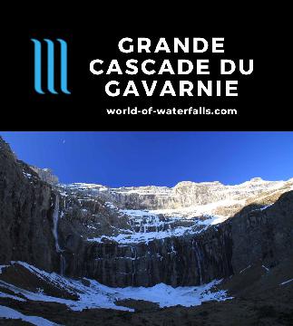 La Cascade de Gavarnie (Gavarnie Falls) is a 422m waterfall at a glacial cirque in the Pyrenees making it the tallest (and well-documented) falls in France.