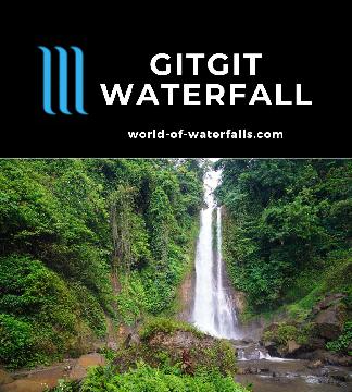 The Gitgit Waterfall was one of several waterfalls of this name on the Gitgit Stream on the northern slopes of Bali, but this one is the largest of them all.
