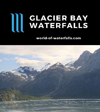 The Glacier Bay Waterfalls page is basically my excuse to showcase the beauty of Glacier Bay National Park (especially on a sunny day) along with many of its unnamed cascades spilling into bay...