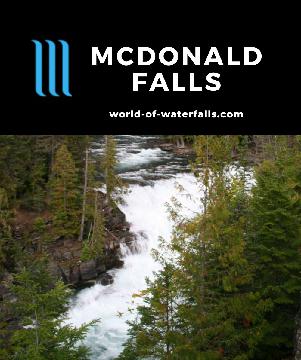 McDonald Falls is one of two roadside waterfalls that Julie and I saw while briefly touring the western side of the Going-to-the-Sun Road in Glacier NP.
