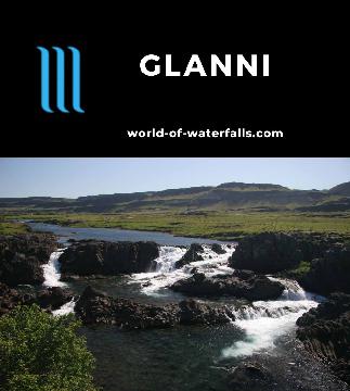 The Glanni Waterfall on the Norðurá River is said to be a dwelling place of elves and trolls accessed by a short path from a golf course at an old lava flow