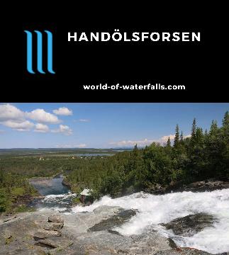Handolsforsen (Handölsforsen) is a 125m cascading waterfall running 1km on the Handölan, which has been impacted by hydroelectric developments near Åre, Sweden.
