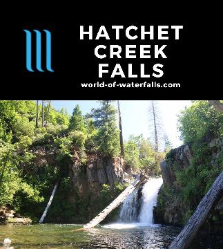 Hatchet Creek Falls is a 25ft waterfall between Burney and Redding that also was a popular swimming hole though we had to earn it with a scramble to reach it.