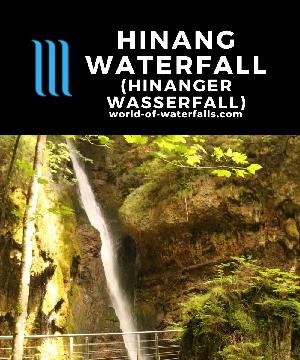 Hinanger Waterfall (Hinanger Wasserfall) is a 12m limestone falls on a path with steps, bridges, and travertine cliffs in the Allgäu near Sonthofen, Germany.