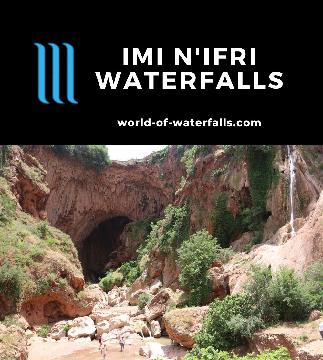 The Imi n'Ifri Waterfalls (or Imi nifri) are small cascades and springs in and around the large natural bridge experienced on a loop walk near Demnate, Morocco.