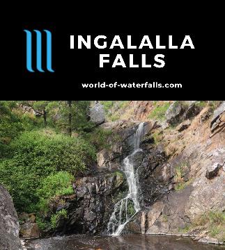 Ingalalla Falls is a tall waterfall of which we saw the last 10-15m via a short 300m track. It is one of the few named waterfalls in dry South Australia.