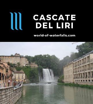 Le Cascate del Liri are 2 urban waterfalls (Cascata Grande and Cascata Verticale) in the heart of the city of Isola del Liri, Italy, dating back to 1100AD.