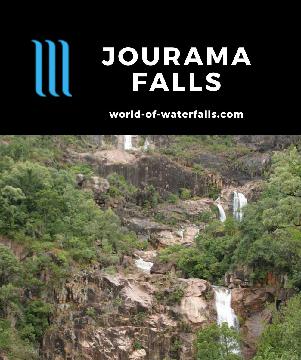 Jourama Falls is a multi-tiered waterfall over at least 5-6 sections with a cumulative height of over 200m accessed by a 3km walk in Paluma Range National Park.