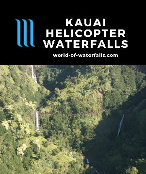 There are many other Kauai Helicopter waterfalls (all of which are publicly inaccessible) found on an aerial tour of the island.  When you couple these waterfalls with an aerial view...