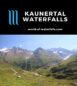 The Kaunertal Waterfalls were a series of waterfalls that we saw tumbling down into the Kaunertal Valley on our driving excursion up to the Kaunertal Glacier (actually the Wießseeferner...