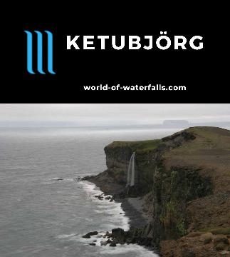 Ketubjorg (Ketubjörg) is the sea cliff area supporting at least a pair of 120m waterfalls diving right into where Skagafjörður met the North Atlantic Ocean.