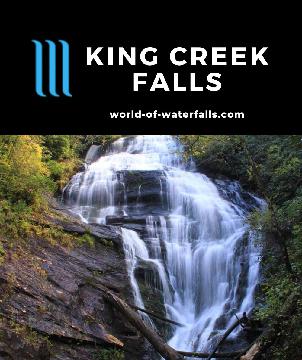 King Creek Falls is a 60-70ft waterfall with decent Autumn flow, which we accessed by doing a loop hike of about 1.6 miles near Walhalla, South Carolina.