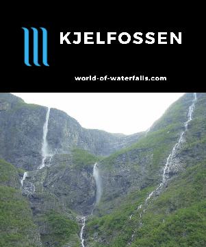 Kjelfossen is a 755m waterfall tumbling into the Nærøydal Valley making it one of the tallest waterfalls in Norway. It sits near both Gudvangen and Flåm.