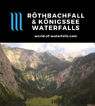 Röthbachfall is a 470m waterfall (the tallest waterfall in Germany) behind Obersee. We took a boat and hiked to it, where we also saw the Königssee Waterfalls.