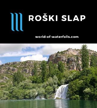 Roski Slap (Roški Slap) is the other main waterfall attraction of Krka National Park, but it's smaller, quieter, and sits towards the upper end of the reserve.
