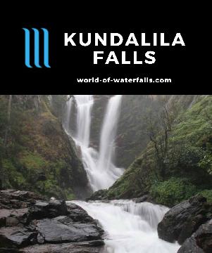 Kundalila Falls (or Nkundalila Falls) is a 30m waterfall dropping in multiple stages in the escarpment lands of Central Zambia between Serenje and Mpika.