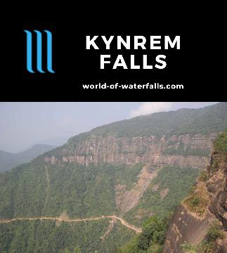 Kynrem Falls is a 305m seasonal waterfall that we saw from a lookout in Thangkharang Park near India's border with Bangladesh in the Cherrapunji or Sohra area.