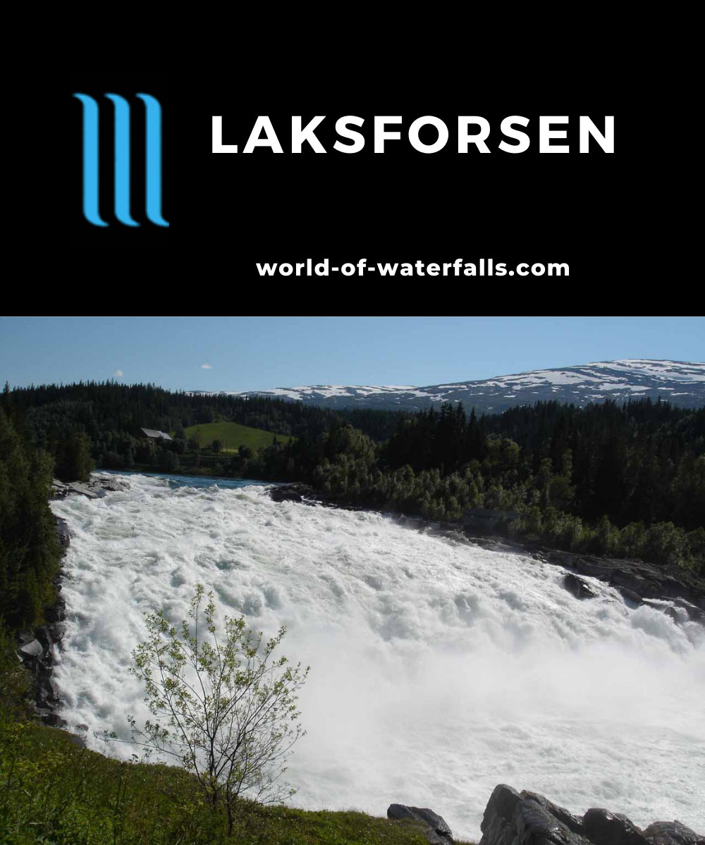 Laksforsen cascade in Grane municipality in Nordland Province in