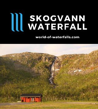 Skogvann Waterfall is an unnamed waterfall by Skogvatnet that I happened to notice while driving the E10 between Narvik, Norway, and Björkliden, Sweden.