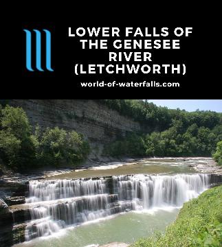 The Lower Falls of the Genesee River required the most work to visit of the waterfalls in Letchworth State Park, but it was wide waterfall with character.