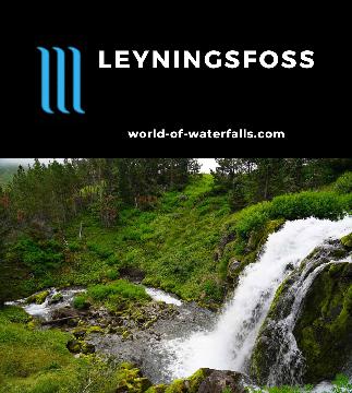 Leyningsfoss, which literally means 