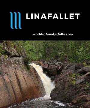 Linafallet (or Linfallet) is a 5m waterfall in the Berg Municipality south of Östersund, Sweden, which I had mistaken for a larger one near the Finland border.