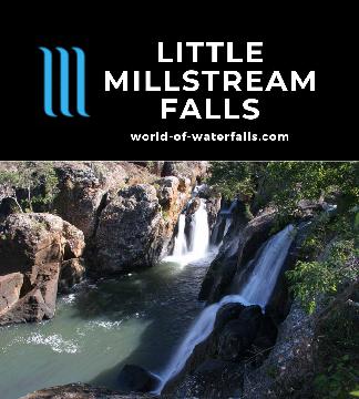 Little Millstream Falls is a convergence of at least three semi-accessible cascading waterfalls sharing the same reserve as the (big) Millstream Falls.