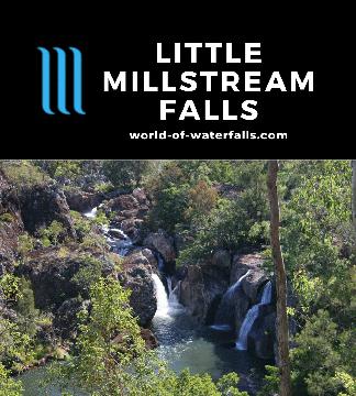 Little Millstream Falls is a convergence of at least three semi-accessible cascading waterfalls sharing the same reserve as the (big) Millstream Falls.