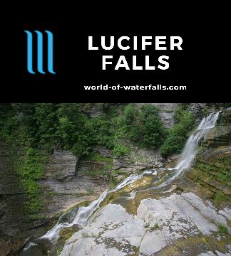 Lucifer Falls is a 115ft cascade within the Enfield Glen and is the feature attraction of the Robert H. Treman State Park near Ithaca in the Finger Lakes area.