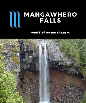 Mangawhero Falls is a 25m plunge waterfall on the slopes of Mt Ruapehu along the Ohakune Mtn Road that could be a filming location of The Lord of the Rings.