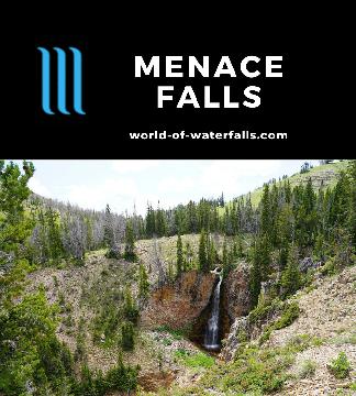 Menace Falls was an out-of-the-way remote and unheralded waterfall that probably had a height of 80-100ft in the Wyoming Range of the Bridger-Teton Forest.
