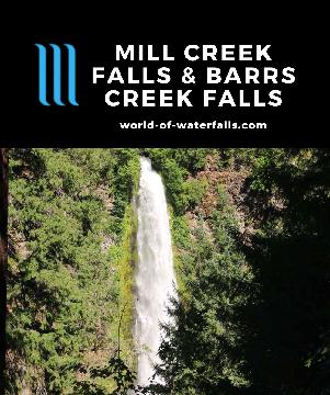 Mill Creek Falls and Barr Creek Falls are 173ft and 242ft waterfalls, respectively, in the Prospect State Scenic Viewpoint between Medford and Crater Lake NP.