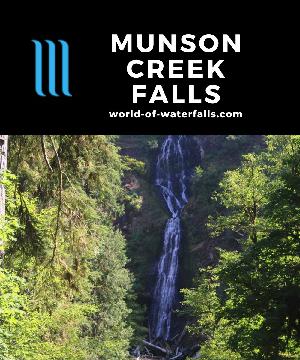 Munson Creek Falls is a 319ft waterfall dropping in many tiers but we couldn't see them all due to landslides. It's located in the Oregon Coast near Tillamook.