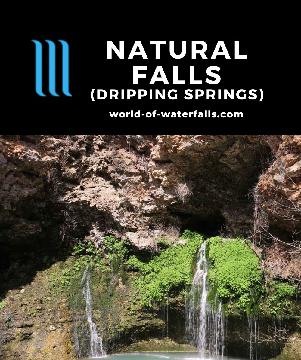 Natural Falls (Dripping Springs Falls) is a waterfall with springs near its base and a possible 77ft drop on itself in high flow near West Siloam Springs, OK.