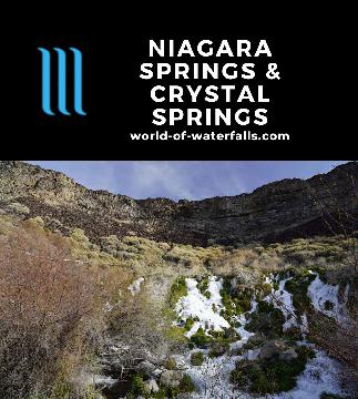 Niagara Springs and Crystal Springs are just a couple of the countless groundwater springs emerging from cliffs towards the Snake River west of Twin Falls.