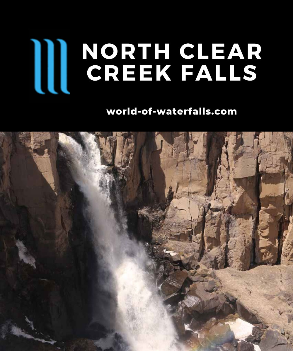 North_Clear_Creek_Falls_046_04172017 - North Clear Creek Falls and a faint rainbow at its base