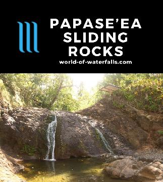 Papaseea Sliding Rocks (or Papase'ea Sliding Rocks) are a set of waterfalls on the Papase'ea Stream with scary (risky) slanted rocks for sliding in Apia, Samoa.