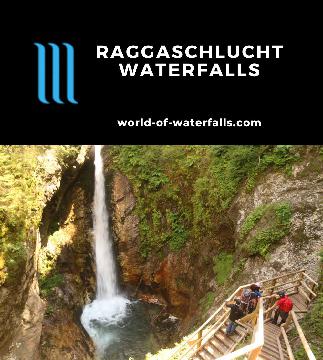Raggaschlucht Waterfalls are a series of falls (the tallest being 20-25m) nestled within the popular and narrow Raggaschlucht Gorge in Flattach, Austria.